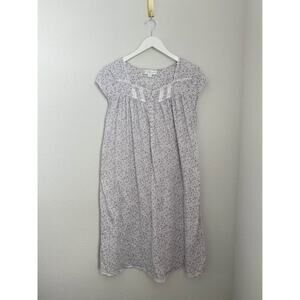 Eileen‎ West Modest Women’s Lace Trim Dainty Nightgown Sz L